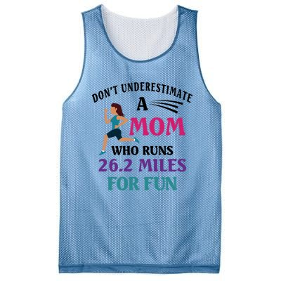 Mom Who Runs 26 2 Miles For Fun Half Marathon Mom Running Gift Mesh Reversible Basketball Jersey Tank