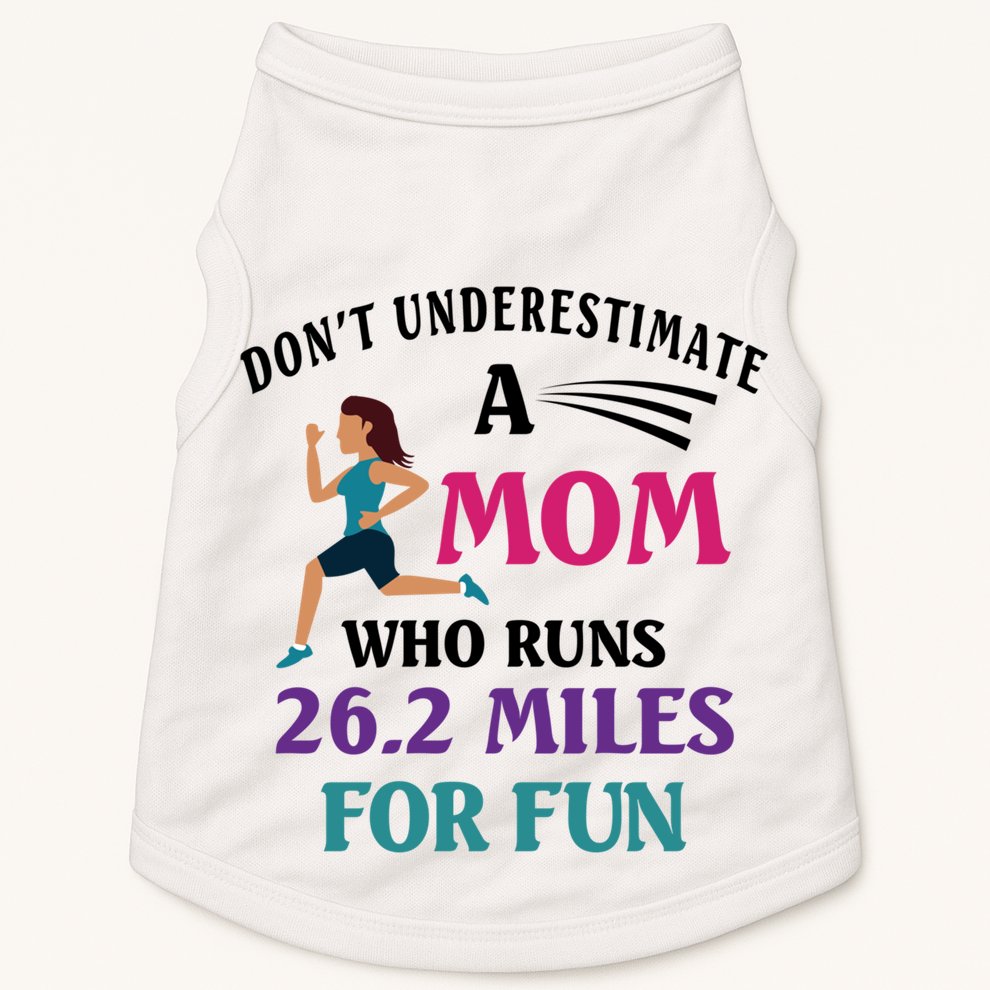 Mom Who Runs 26 2 Miles For Fun Half Marathon Mom Running Gift Doggie Tank