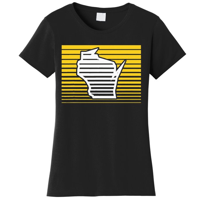 Milwaukee Wisconsin Retro Gradient Stripes Women's T-Shirt