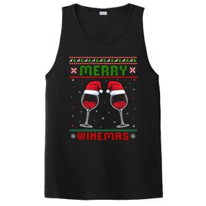 Merry Winemas Red Wine Ugly Christmas For Wine Lover Great Gift PosiCharge Competitor Tank