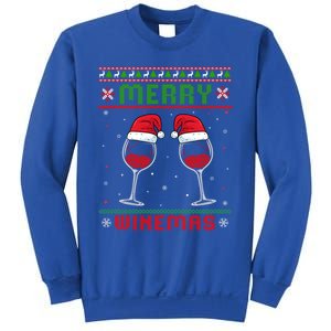 Merry Winemas Red Wine Ugly Christmas For Wine Lover Great Gift Sweatshirt