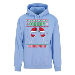 Merry Winemas Red Wine Ugly Christmas For Wine Lover Great Gift Unisex Surf Hoodie