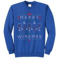 Merry Winemas Red Wine Ugly Christmas Wine Lover Gift Sweatshirt