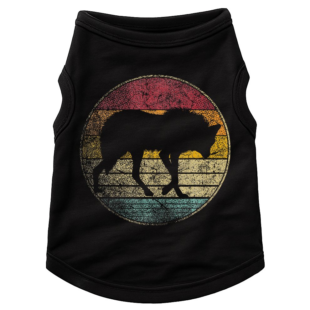 Maned Wolf Retro Style Sunset Vintage 70s 80s 90s Doggie Tank
