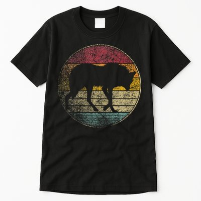 Maned Wolf Retro Style Sunset Vintage 70s 80s 90s Tall T-Shirt