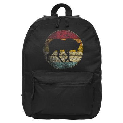 Maned Wolf Retro Style Sunset Vintage 70s 80s 90s 16 in Basic Backpack