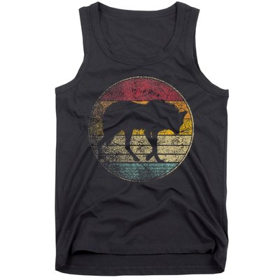 Maned Wolf Retro Style Sunset Vintage 70s 80s 90s Tank Top