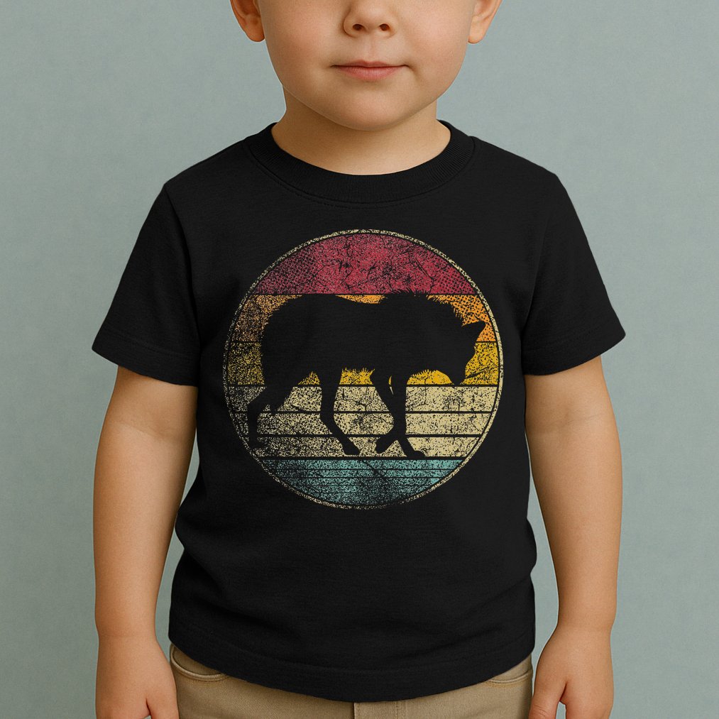 Maned Wolf Retro Style Sunset Vintage 70s 80s 90s Toddler T-Shirt