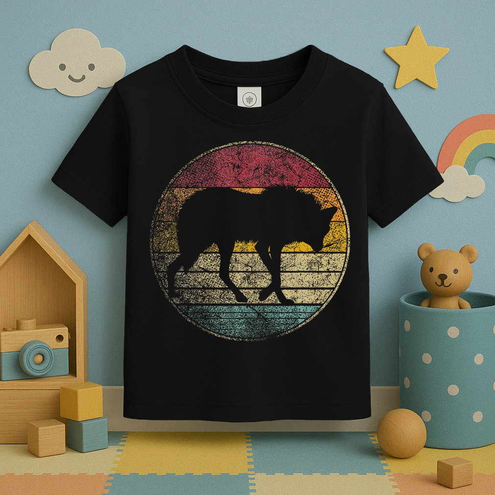 Maned Wolf Retro Style Sunset Vintage 70s 80s 90s Toddler T-Shirt