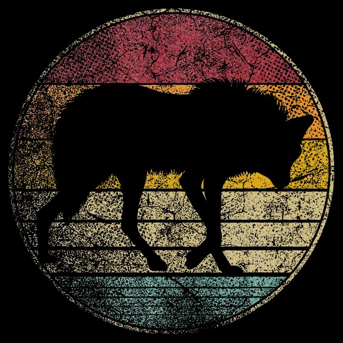 Maned Wolf Retro Style Sunset Vintage 70s 80s 90s Toddler T-Shirt