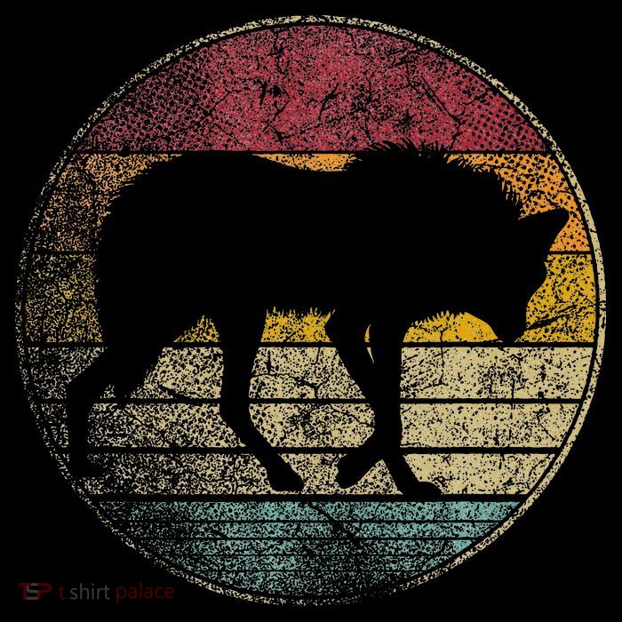 Maned Wolf Retro Style Sunset Vintage 70s 80s 90s Kids T-Shirt