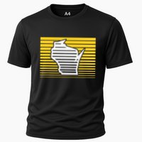 Milwaukee Wisconsin Retro Gradient Stripes Cooling Performance Crew T-Shirt