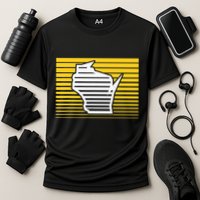 Milwaukee Wisconsin Retro Gradient Stripes Cooling Performance Crew T-Shirt