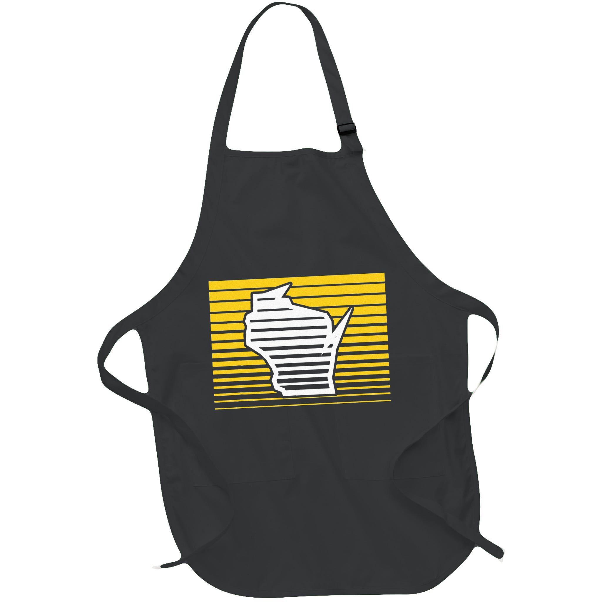 Milwaukee Wisconsin Retro Gradient Stripes Apron