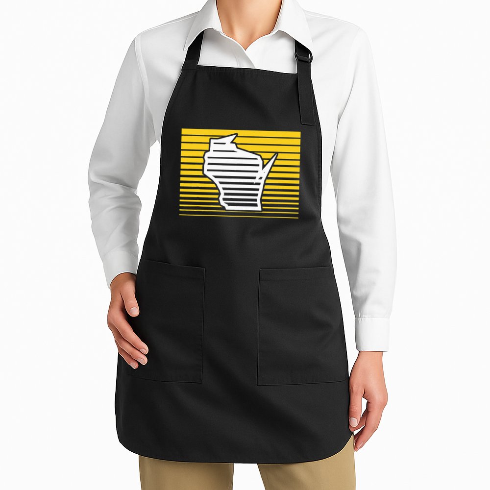Milwaukee Wisconsin Retro Gradient Stripes Apron