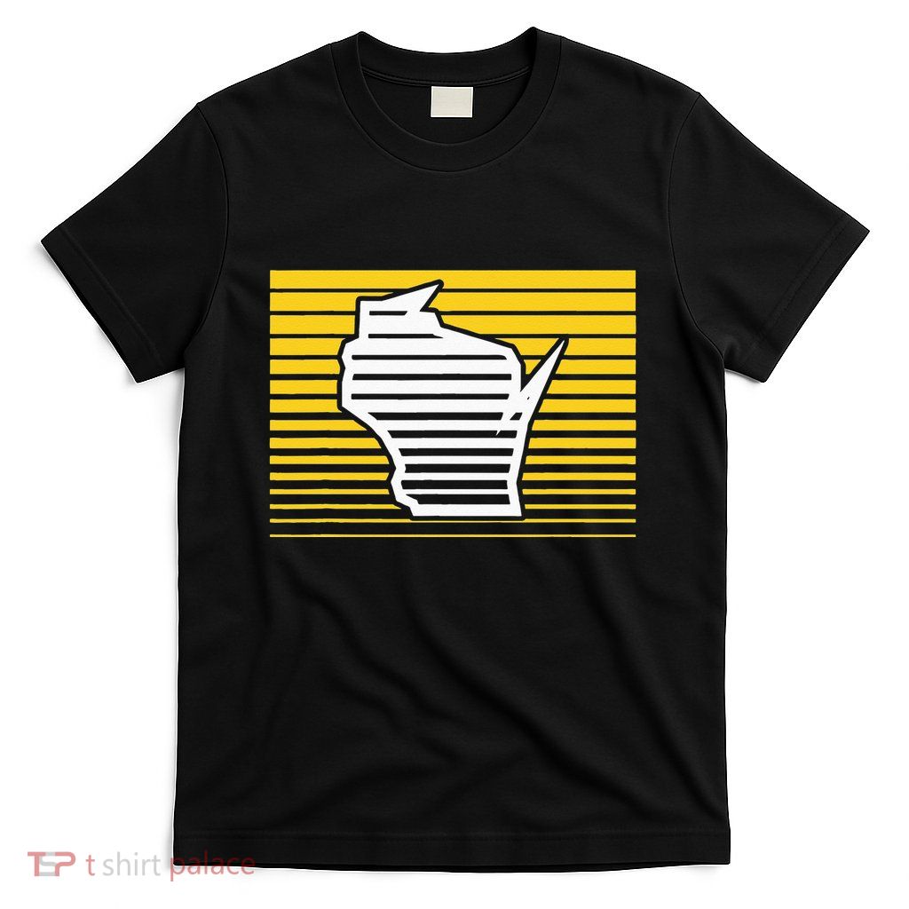 Milwaukee Wisconsin Retro Gradient Stripes T-Shirt