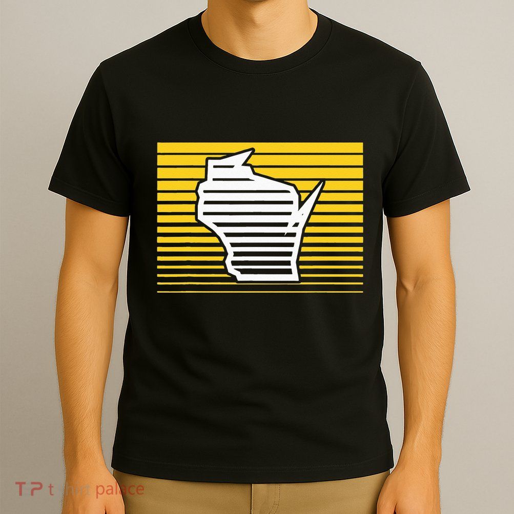 Milwaukee Wisconsin Retro Gradient Stripes T-Shirt