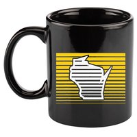 Milwaukee Wisconsin Retro Gradient Stripes 11oz C Handle Ceramic Mug