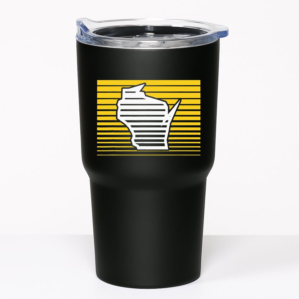 Milwaukee Wisconsin Retro Gradient Stripes Tumbler