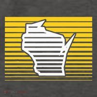 Milwaukee Wisconsin Retro Gradient Stripes Vector Backpack
