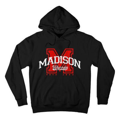 Madison Wisconsin Retro Athletic Sport Tall Hoodie