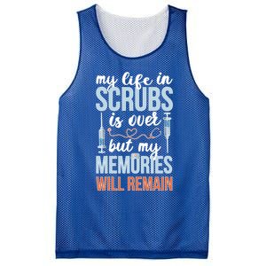 Memories Will Remain Retired Nurse Retiret Nurse Gift Mesh Reversible Basketball Jersey Tank