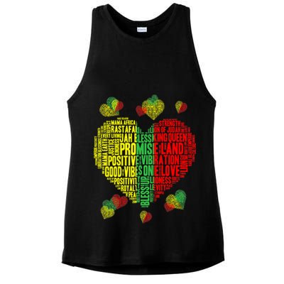 Men Women Reggae Rasta Colors Red Green Yellow Jamaica Ladies PosiCharge Tri-Blend Wicking Tank