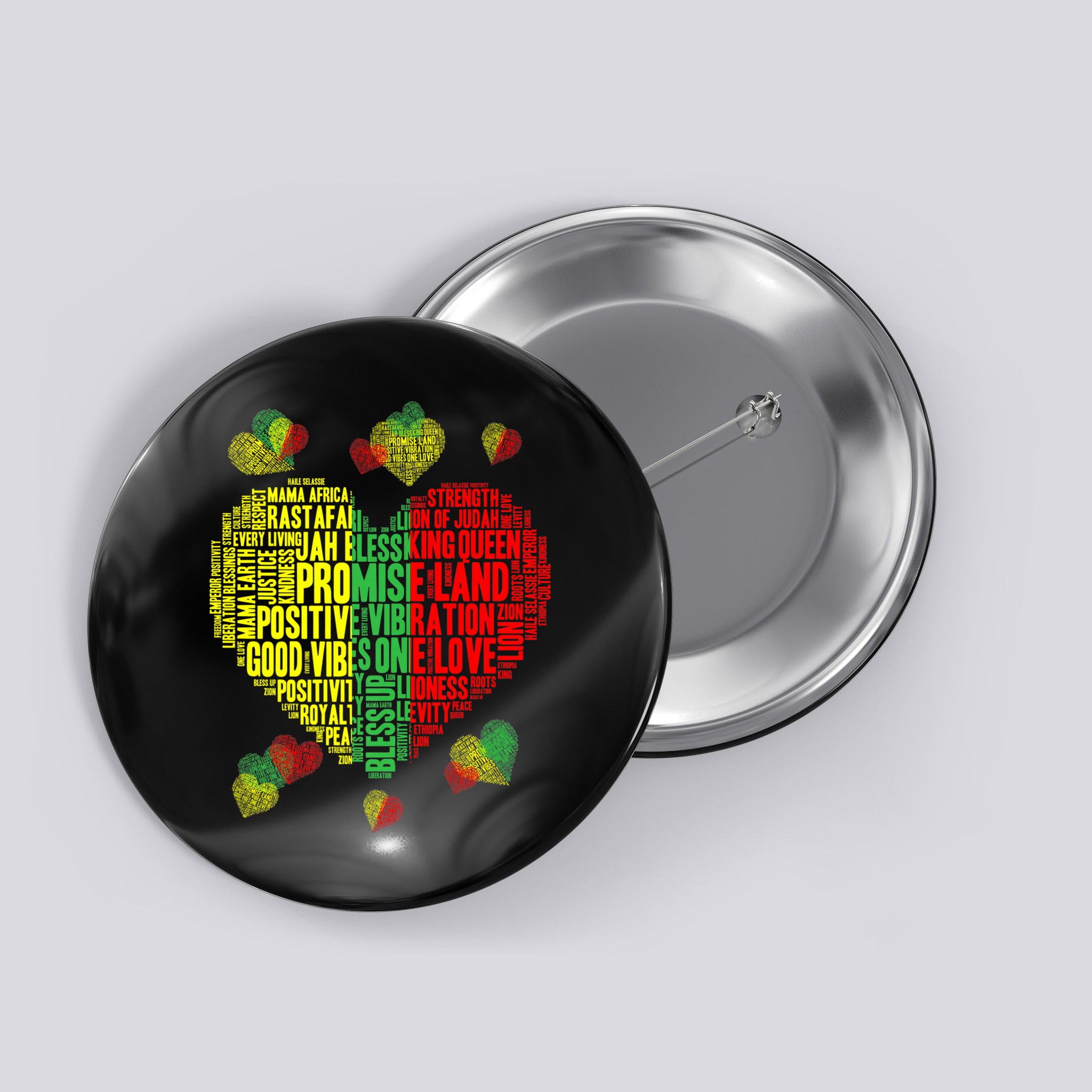 Men Women Reggae Rasta Colors Red Green Yellow Jamaica Button
