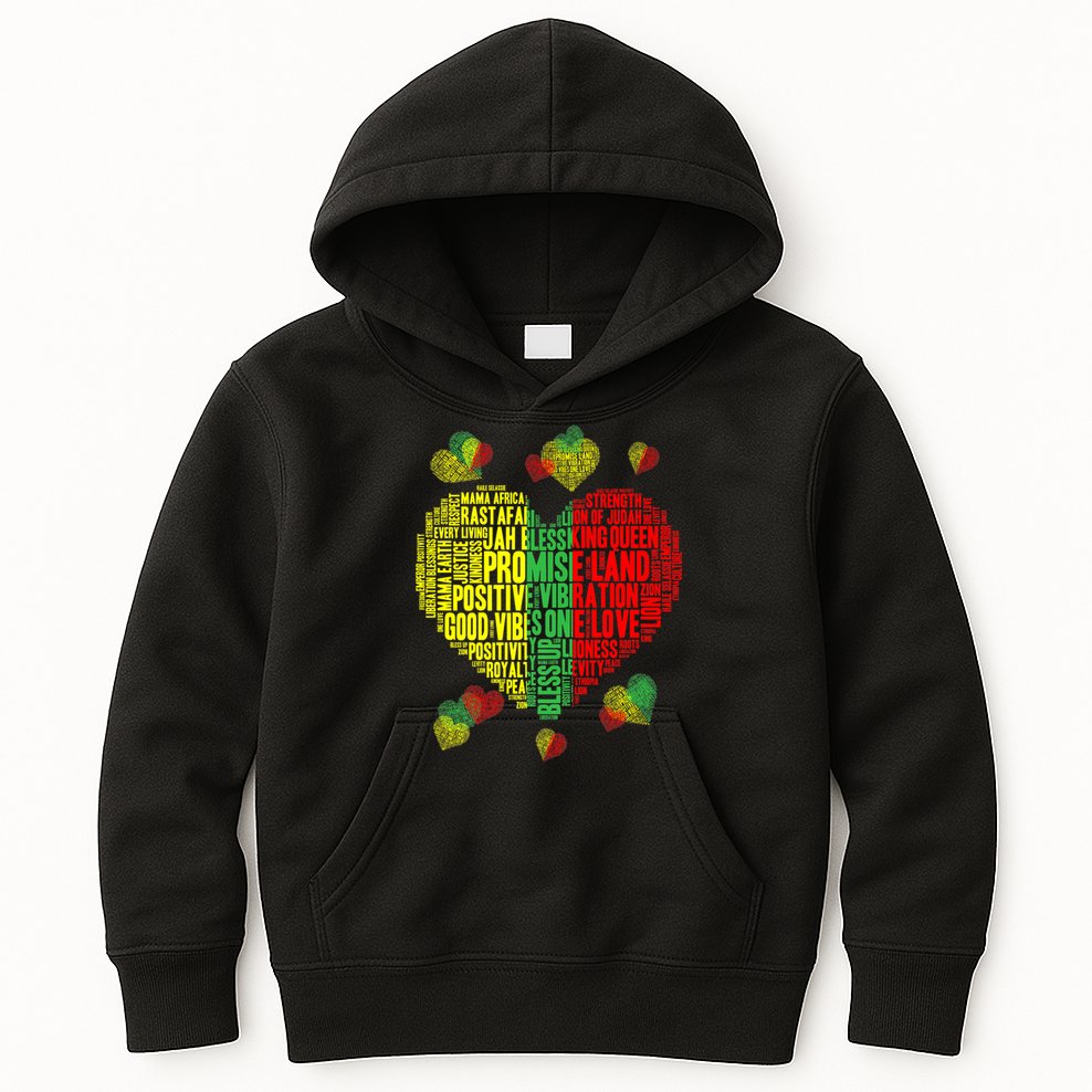 Men Women Reggae Rasta Colors Red Green Yellow Jamaica Kids Hoodie