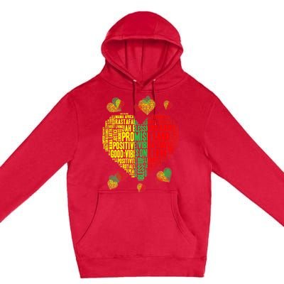 Men Women Reggae Rasta Colors Red Green Yellow Jamaica Premium Pullover Hoodie