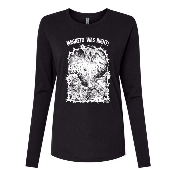 Magneto Was Right Womens Cotton Relaxed Long Sleeve T-Shirt