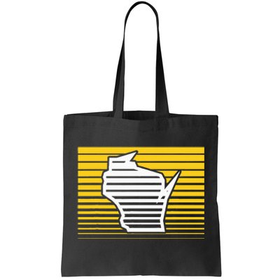 Milwaukee Wisconsin Retro Gradient Stripes Tote Bag