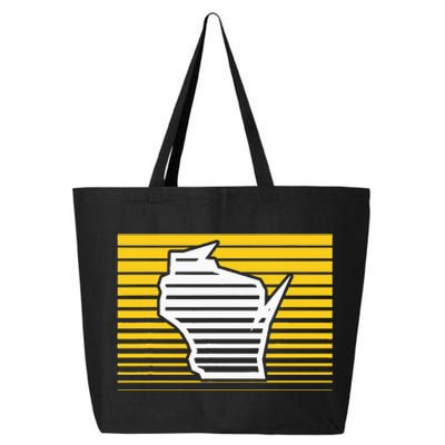 Milwaukee Wisconsin Retro Gradient Stripes 25L Jumbo Tote