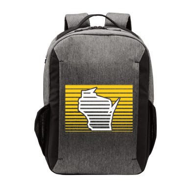 Milwaukee Wisconsin Retro Gradient Stripes Vector Backpack