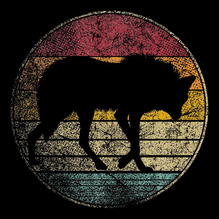 Maned Wolf Retro Style Sunset Vintage 70s 80s 90s Gift Backpack
