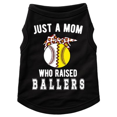 Mom Who Raised Ballers Softball Baseball Player Mama Meaningful Gift Doggie Tank