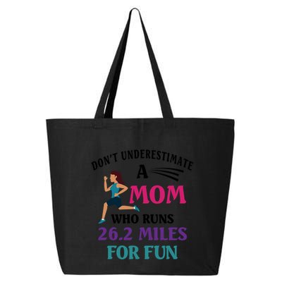 Mom Who Runs 26 2 Miles For Fun Half Marathon Mom Running Great Gift 25L Jumbo Tote