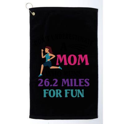 Mom Who Runs 26 2 Miles For Fun Half Marathon Mom Running Great Gift Golf Towel