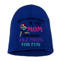 Mom Who Runs 26 2 Miles For Fun Half Marathon Mom Running Great Gift Short Acrylic Beanie