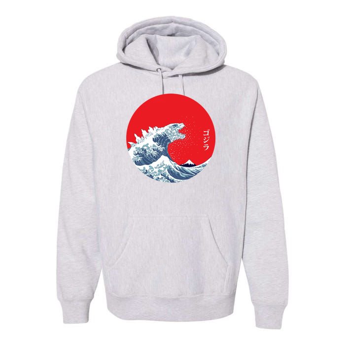 Monster Wave Retro Vintage Classic Japanese Art Premium Hoodie