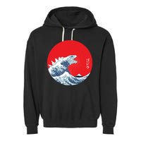 Monster Wave Retro Vintage Classic Japanese Art Garment-Dyed Fleece Hoodie