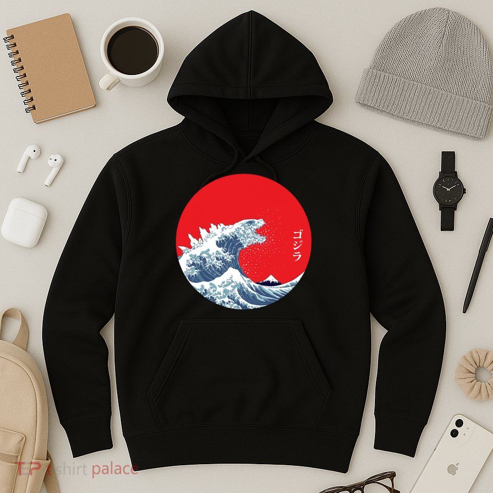 Monster Wave Retro Vintage Classic Japanese Art Hoodie