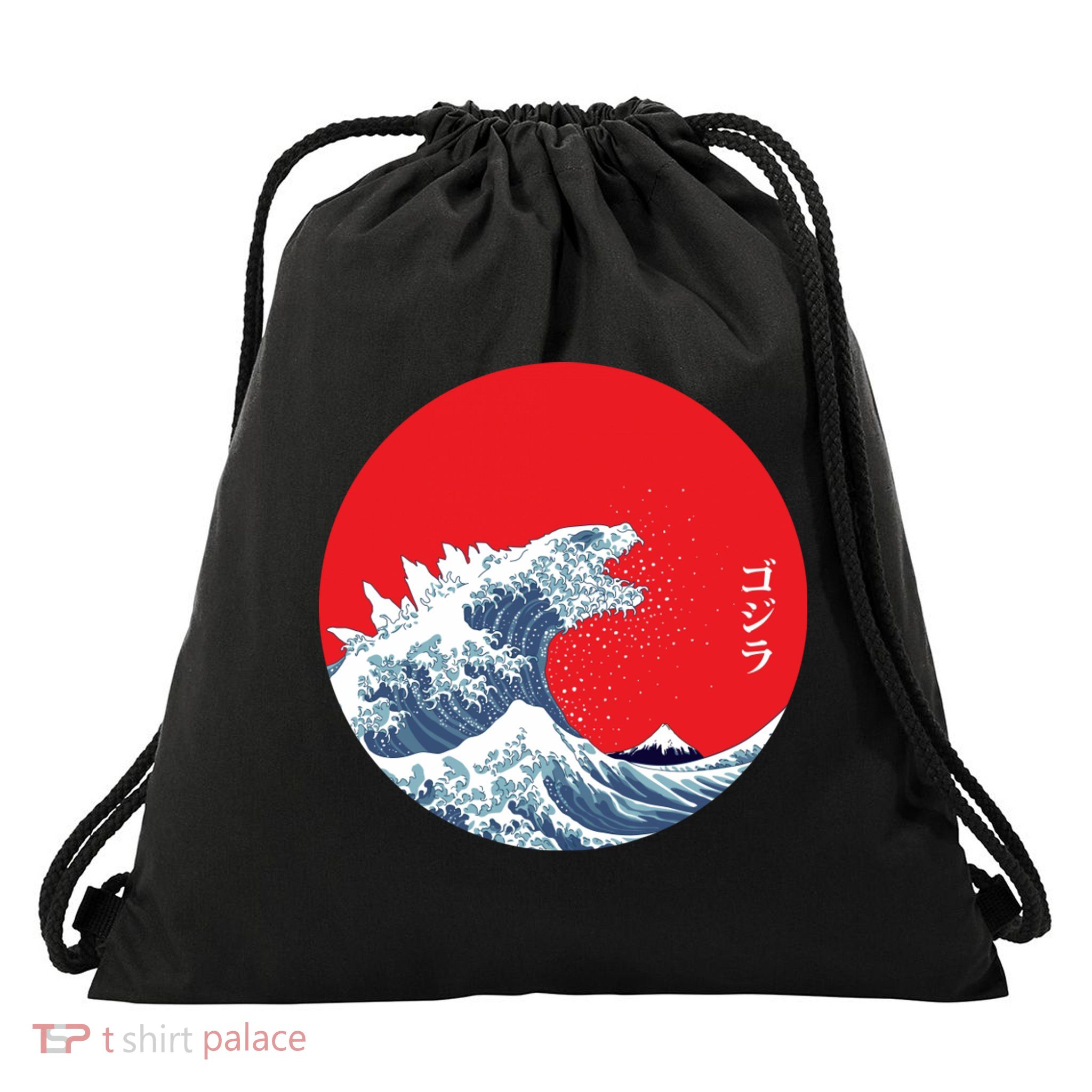 Monster Wave Retro Vintage Classic Japanese Art Drawstring Bag