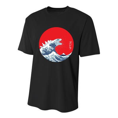Monster Wave Retro Vintage Classic Japanese Art Youth Performance Sprint T-Shirt