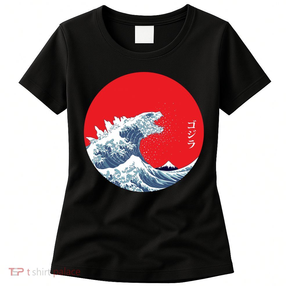 Monster Wave Retro Vintage Classic Japanese Art Womens T-Shirt