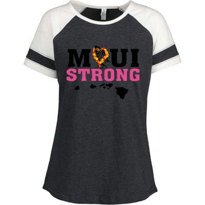 Maui Wildfire Relief All Profits Will Be Donated Enza Ladies Jersey Colorblock Tee