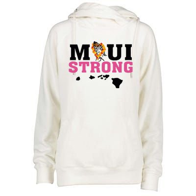 Maui Wildfire Relief All Profits Will Be Donated Womens Funnel Neck Pullover Hood