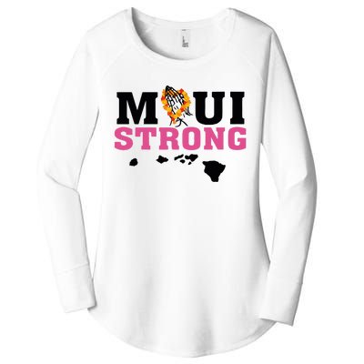 Maui Wildfire Relief All Profits Will Be Donated Women's Perfect Tri Tunic Long Sleeve Shirt