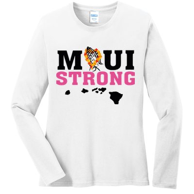 Maui Wildfire Relief All Profits Will Be Donated Ladies Long Sleeve Shirt