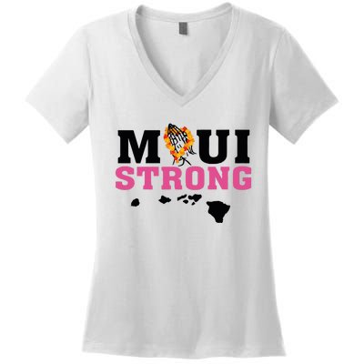 Maui Wildfire Relief All Profits Will Be Donated Women's V-Neck T-Shirt